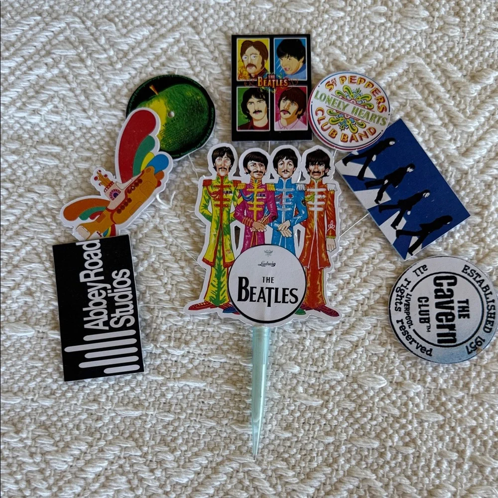 Custom Made Beatles Birthday Cake Topper